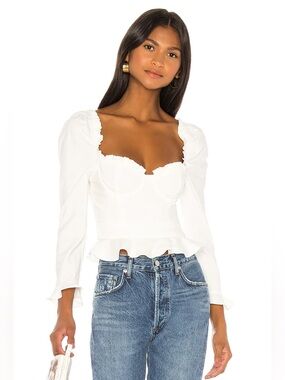 Majorelle Cori corset square neck top